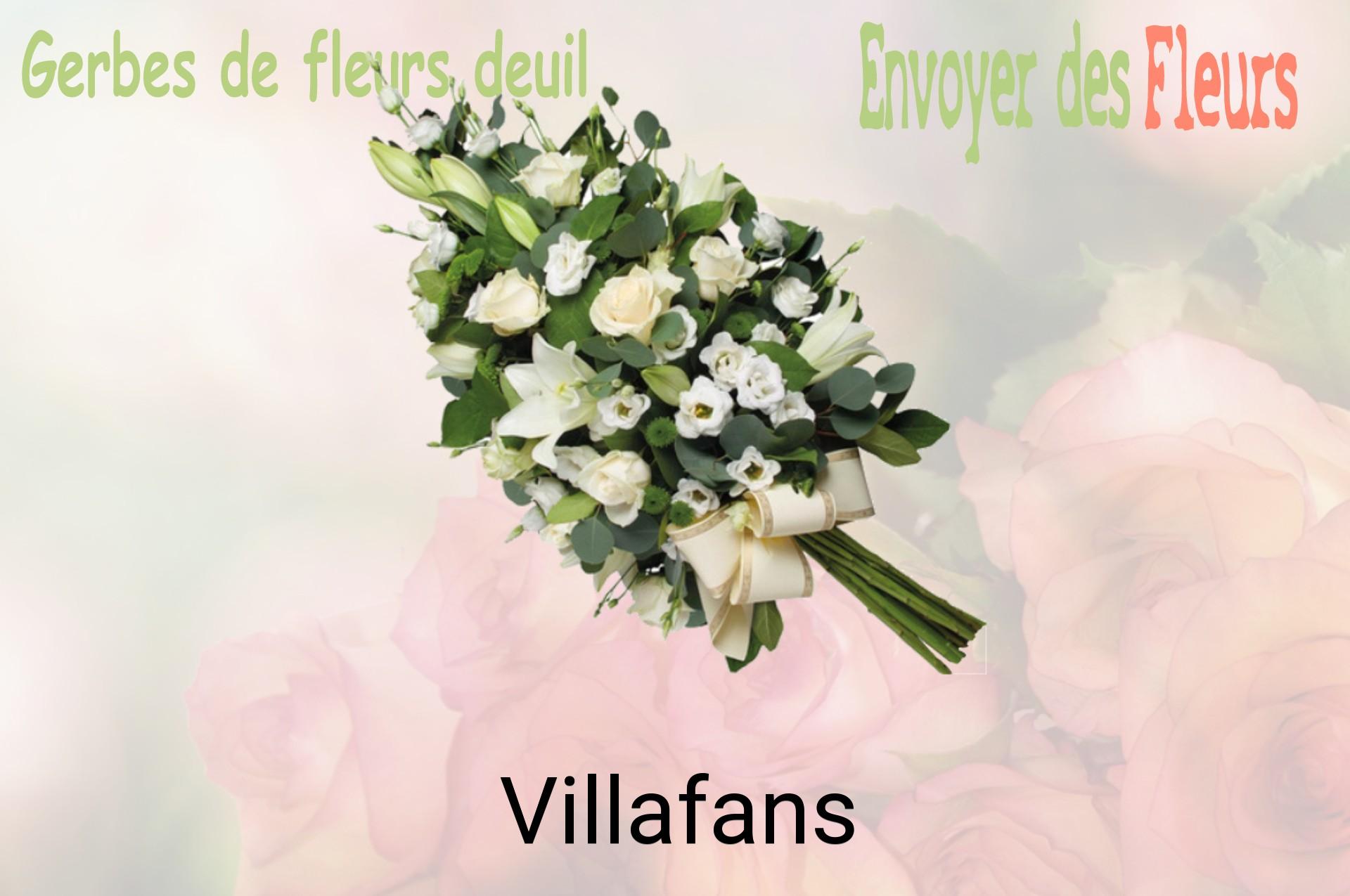 Gerbe de fleurs de deuil livrée à Villafans